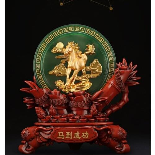 BEST Business gift - HOME Lobby OFFICE Company Shop Opening FENG SHUI GOOD LUCK Money Drawing auspicious horse crystal statue