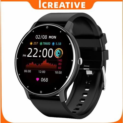 Icreative 2021 Fashion Smart Watches Heart Rate Blood Pressure Multifunctional Sport Watch Men Woman Waterproof Smartwatch Women