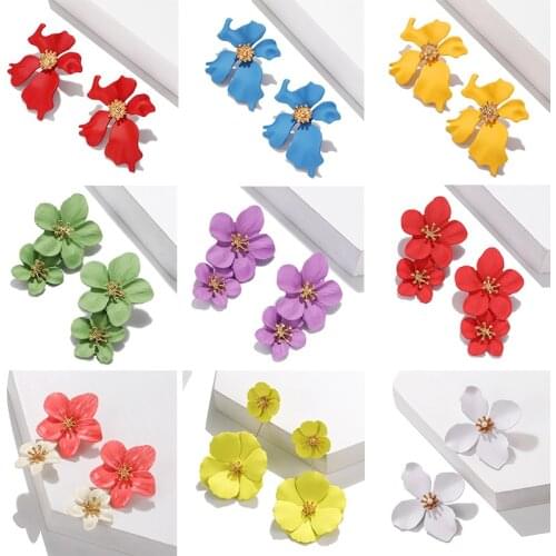 Women Earrings Set Acrylic Pearl Earrings For Women Bohemian Leopard Tassel Stud Earrings 2020 New Brincos Fashion Jewelry