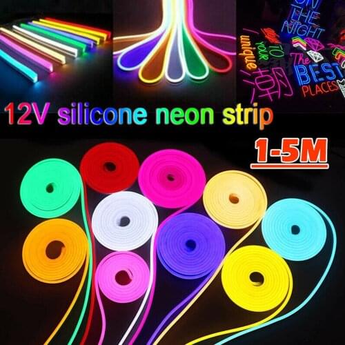 Neon Light DC12V Neon Ribbon Flexible Led Strip 2835 120Leds/m Outdoor Waterproof Neon Sign White/Warm White/Blue/Green/Red
