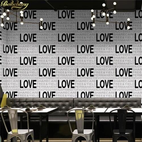 Beibehang European retro deer skin LOVE letters wallpaper for walls 3 d Living Room TV Background 3D Wall paper for living room