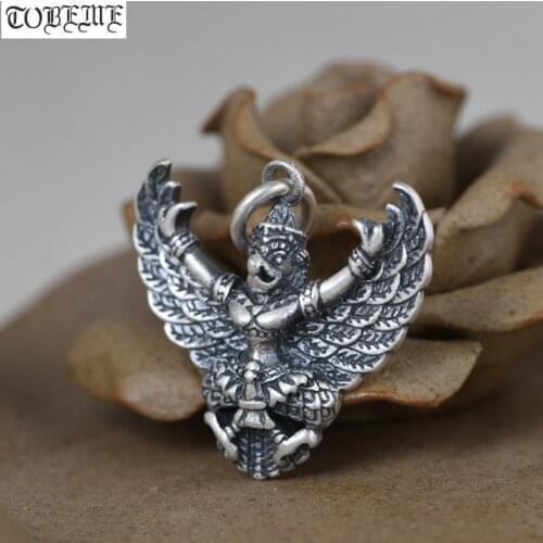 Handmade 925 silverTibetan Garuda pendant vintage sterling silver Garuda pendant Buddhist Garuda Pendant Good Luck