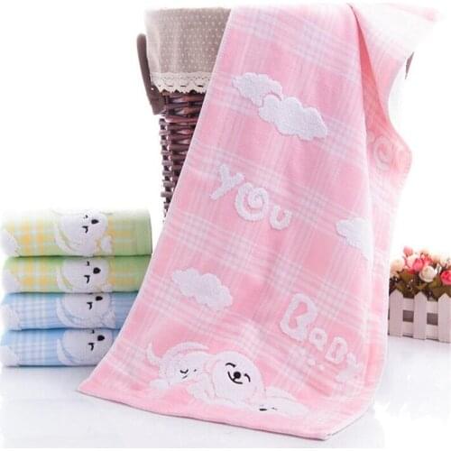 2PCS Printed Three Cartoon Dogs Beauty Face Shower Towel 100% Cotton Hand Swimming Sports For Kids Adults Asciugamano Serviette
