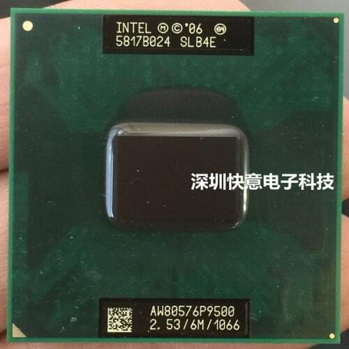 Intel Core 2 Duo P9500 CPU Laptop processor PGA 478 cpu 100% working properly