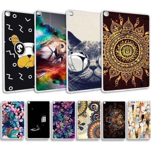 Shockproof Tablet Case For Samsung Galaxy Tab A 10.1 2019 SM-T515 SM-T510 10.1 inch Cute Painted Silicone Protector Back Shell