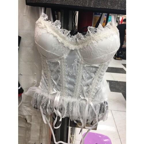 Sexy Bra Top Women 2021 Summer Outer Wear Camisole Top Female Lace Gather Chest Slim Sexy Corset Ladies Tank Top Ropa Mujer