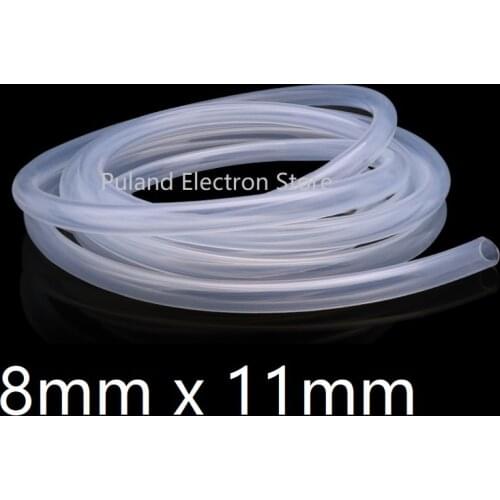 8x11 Silicone Tubing ID 8mm OD 11mm Food Grade Flexible Drink Tubing Pipe Temperature Resistance Nontoxic Transparent