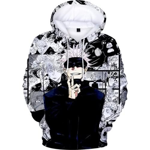 New Anime Hoodies Jujutsu Kaisen 3D Print Sweatshirt Men Women Fashion Oversized Hoodie Harajuku Hip Hop Pullover Coats Clothing