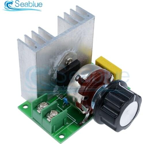 AC 220V 4000W High Power Adjustable Motor Speed Controller Electronic Volt Voltage Regulator SCR Dimmer Module Whitout Case