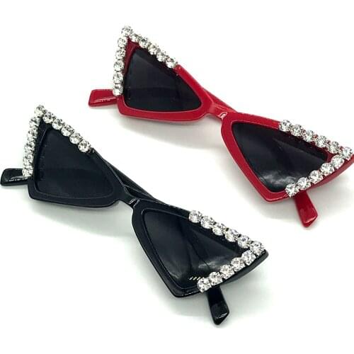 Sexy Cat Eyes Ladies Sunglasses Fashion Retro Luxury Black Transparent Lens Sunglasses UV400
