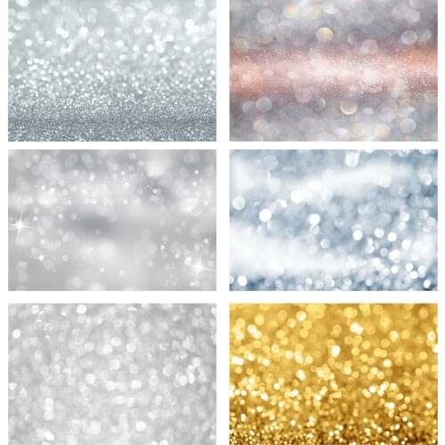 Golden Silver Bokeh Star Glitters Valentines Photographic Background Vinyl Backdrops Photo Studio for Photophone Birthday Party