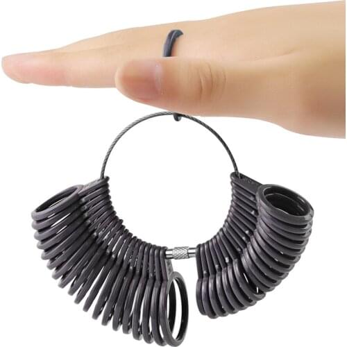 1pcs US Wholesale Plastic Ring Size Finder Mandrel Stick Finger Gauge For DIY Jewelry Making Ring Size Measuring Tool Jewelry