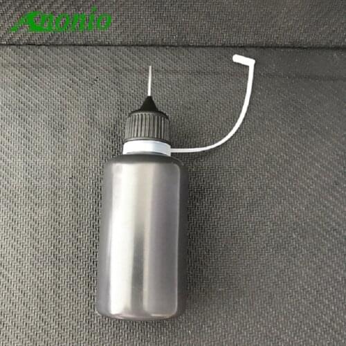 30pcs 30ml Plastic Dropper Bottles E-juice Bottles E-liquid Oil Dropper Bottles Black PE Plastic Screw Metal Needle Cap 00B