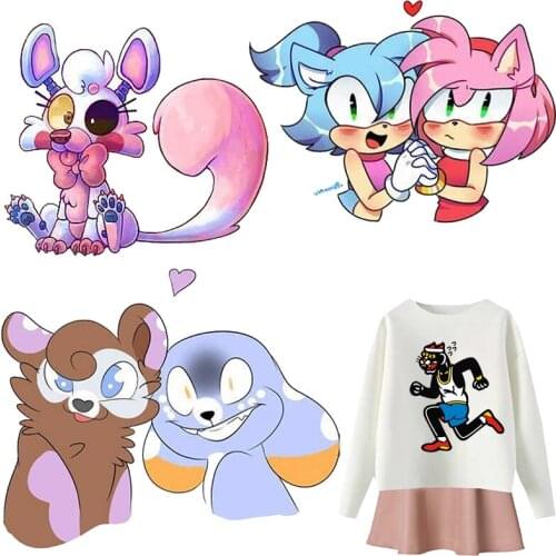 Anime Stickers Cartoons Thermal Patches on Clothes Iron-on Transfers for Clothing Thermoadhesive Patch Diy Applique for T Shirt