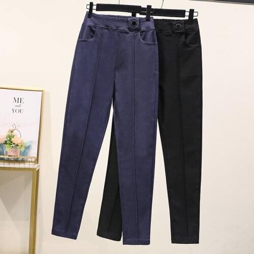 Pants Women High Waist Casual Skinny Plus Size Street Style Trousers Elastic Waist Pencil Pants Pantalon Femme 4xl 5xl