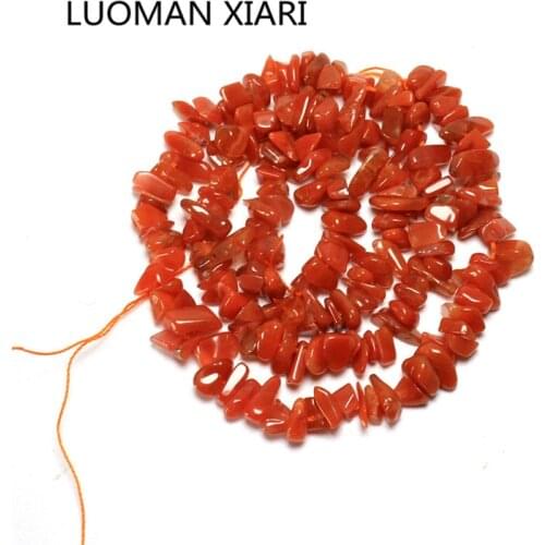 Wholesale Irregular Gravel Shape 5-8 mm South Red Agat Natural Stone Beads For Jewelry Making DIY Bracelet Necklace Stand 15