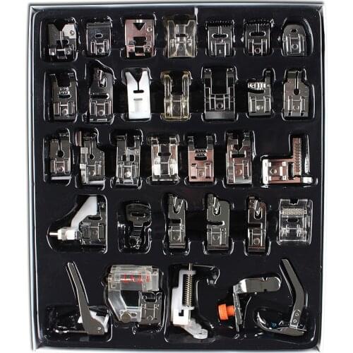 Home Sewing Parts 32 Piece Presser Foot Sew Accessories Press Feet For Brother Singer Toyota Domestic Sewing Machine