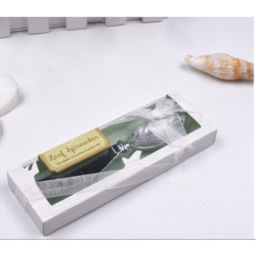 DHL free shipping 50pcs Leaf Shape Bread Handle Master Butter Tool Knife Spreader Silver Plate Vintage Stainless Steel Gift