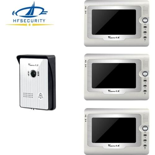 [ Huifan Security Supplier ] Video Intercom 7 Inch Screen Night Vision Video Door Phone HD Wired Intercom for Private House