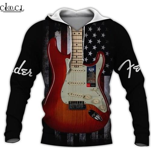 HX Newest Beautiful Electric Guitar 3D Print Men Hoodie Harajuku Sweatshirt Unisex Fsahion Casual Zipper Pullover Drop Shipping
