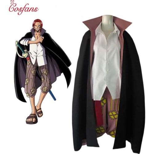2020 Anime One Piece RedHaired Shanks Two Years Ago Adult men women Cosplay Costume Halloween Costume free delivery