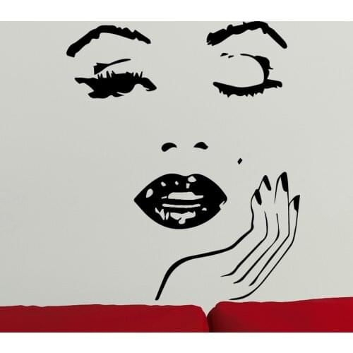 Beautiful Face Wall Sticker Wall Stickers Home Decor Living Room Removable Decor Wall Decals Fashion Decal Creative Stickers