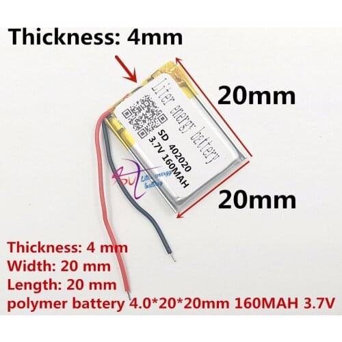 Liter energy battery 3.7V polymer lithium battery 402020 042020 MP3 160MAH small speaker Bluetooth small toys