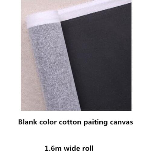 1.61m wide black color primed cotton canvas roll with wholesale price