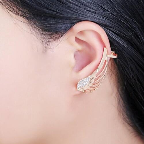 Earrings Alloy wings Earrings for woman Fashion Jewelry in post earrings Beautifully Ear line type Earrings for women