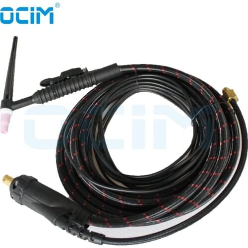 New WP9 12FT Welding Torch Air Cooled Complete Torch 35-70 Euro Connector And M16/M10 Gas Hose Nut
