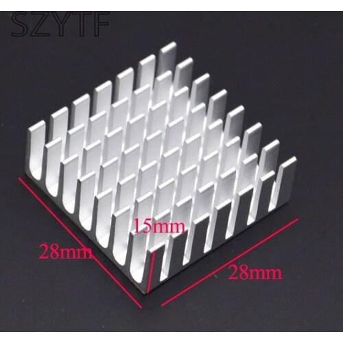 Heat sink 28*28*15MM (silver slot) high-quality heat sink thick substrate 10pcs