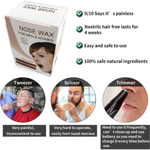 50g Nose Waxing Hair Removal Wax Kit for Men Women can CSV