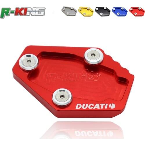 Motorcycle CNC Kickstand Foot Side Stand Extension Pad Support Plate For DUCATI MONSTER 795 796 821 1200 1200S Multistrada 1200