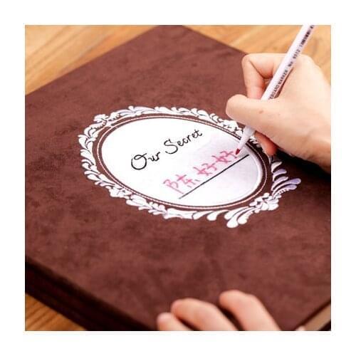 Embroidery DIY photo album paste album romantic couple creative handmade album Valentines Day gift