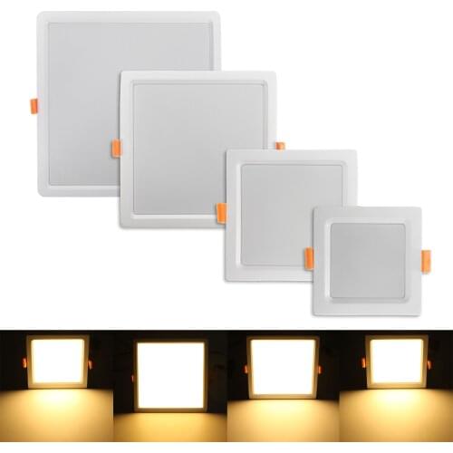 High Bright 7W 16W 24W 32W Round /Square LED Panel Lights AC85-265V Fixture Recessed Ceiling Down Lights Lamp