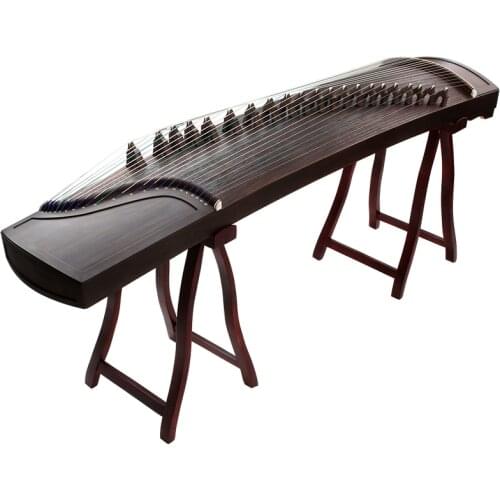 High Quality China Guzheng Ebony Wood Blank embellish professional guzheng portable Zither 21 Strings With Full Accessories