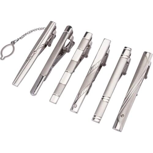 Barry.Wang New Mens Accessories Tie Clips Exquisite Fashion Simple Business Tie Clip Tie Bar