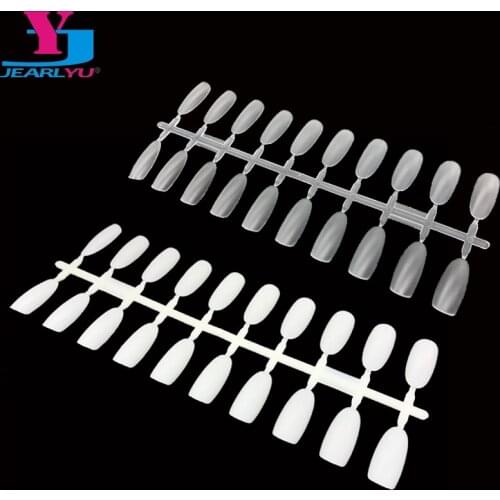 20pcs False Nail Tips Nature Clear Full Card Nail Art Display Practice Acrilico UV Gel Polish Nagels Palette Tools Manicure Set