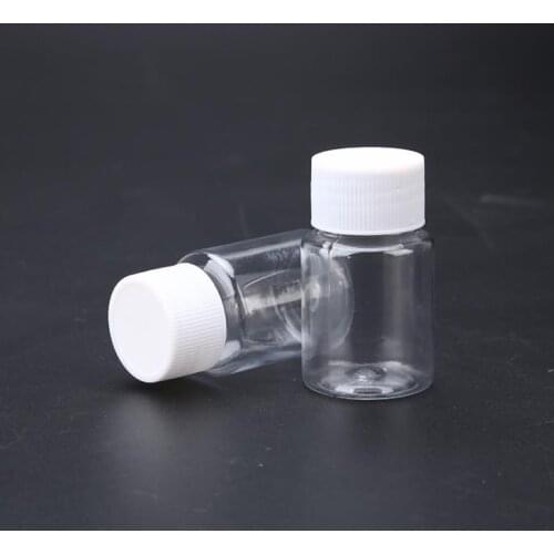 30ml Clear Plastic Small Packing Bottles Pill Capsule Bottle with Screw Cap SN2956