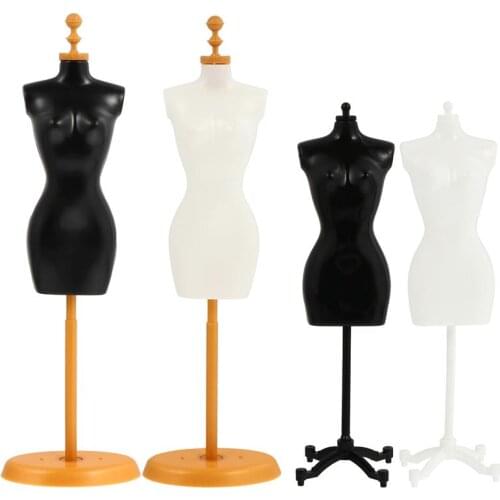 4pcs Mini Doll Dress Support Mannequin Model Stand Accessories (Mixed Style)