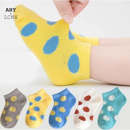 5 Pairs/lot Colorful Summer Socks For Children Mesh Thin Baby Socks Boy Girl Breathable Wholesale Kids Sock Babies Lot Socks