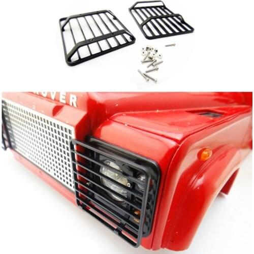 RC Car Accessories Metal Lamp Grille Guard Fit For 1/10 Scale Rock Crawler Toys Car 4WD Gelande ii D90 Remote Control Truck