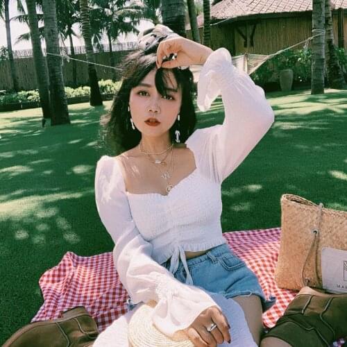 Ao Mi Ke Rong Collar Blouses