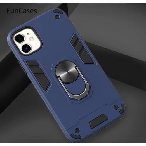Car Ring Holder Soft Silicone Case For phone case iPhone 11 Coverage Smartphone Cases Carcasa sFor iPhone armor 11 6.1" 2019