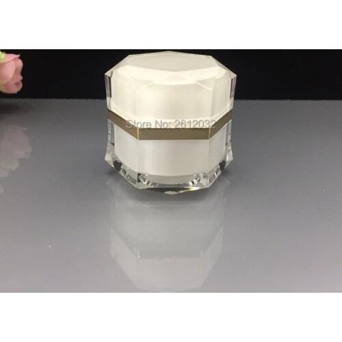 10ml pearl white cream jar, white 10g small Cosmetic Jar ,10g Cosmetic Packaging empty cosmetic container F20173731