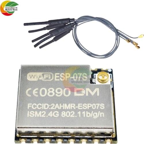 ESP8266 ESP07S ESP-07S WiFi Wireless Module Serial Port To Transceiver Development Board 2.4GHz IPEX Antenna 32 Bit For Arduino