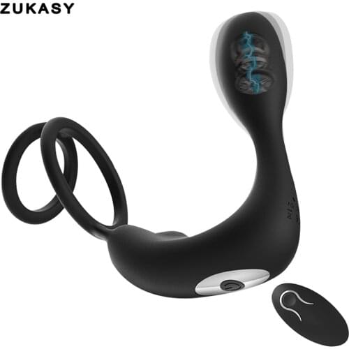 Wireless Prostate Massage Vibrator For Men Anal Plug Gay Prostate Stimulator Butt Plug Couple Delay Ejaculation Ring Sex Toys