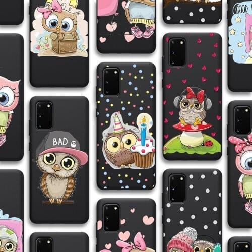 Cute Owl Funny Case for Samsung Galaxy S21 A51 S20 A50 A71 A70 A12 A21S S10 S9 S8 A52 A72 S10e Note 20 10 Plus Ultra Lite TPU