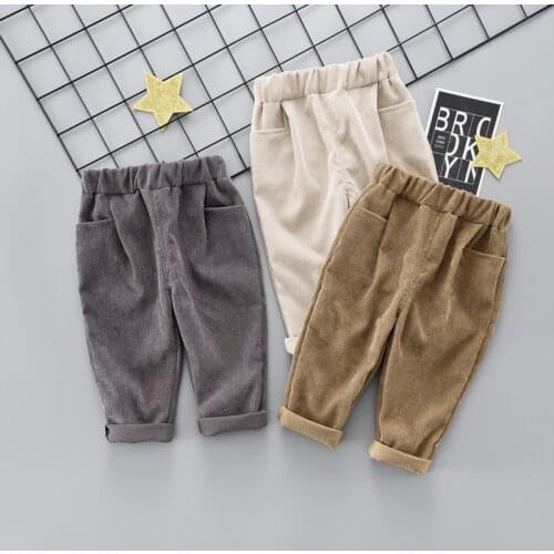 Childrens Clothes 2020 New Korean Autumn Winter Kids Pants Toddler Boys Casual Denim Trouser For Baby Boys Jeans 2 3 4 5 6 Year