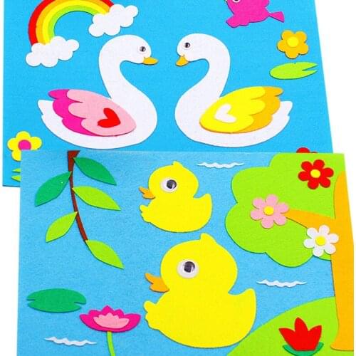 Childrens manual DIY non-woven 3D picture stickers production paste material package kindergarten creative educational toys